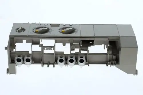 Gehäuse von Bosch mit Steuerungselementen und Anschlüssen, strukturell offen im Zweifarbton, geeignet für elektronische Geräte.
